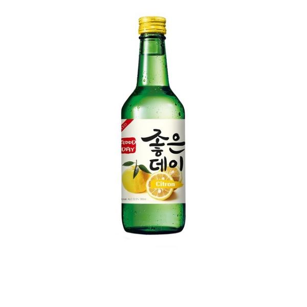 bottle of yuzu soju