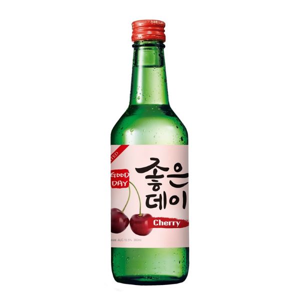 bottle of cherry soju