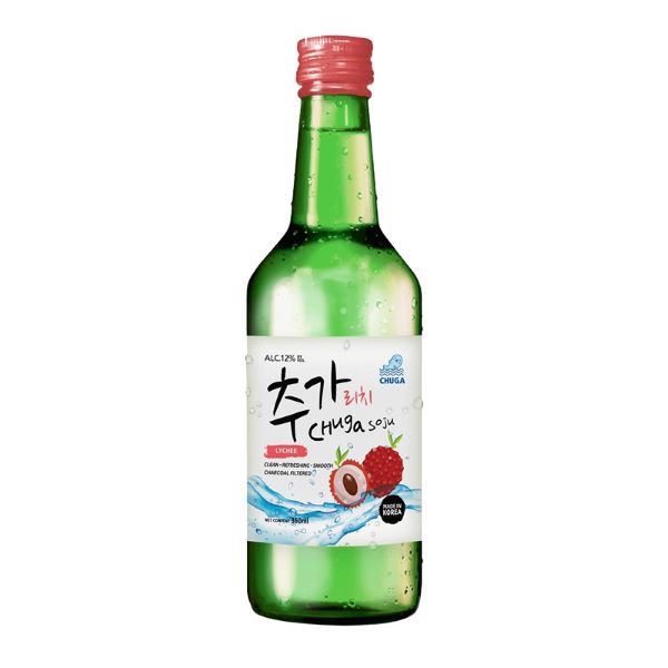 bottle of lychee soju