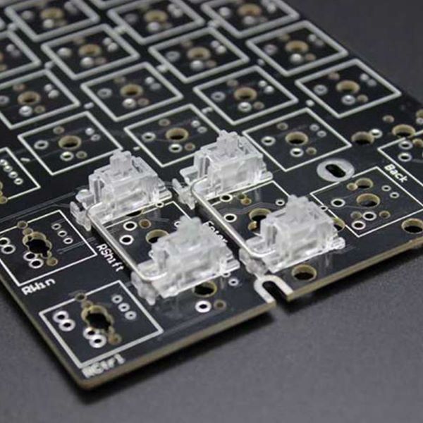 keyboard stabilisers on a black PCB