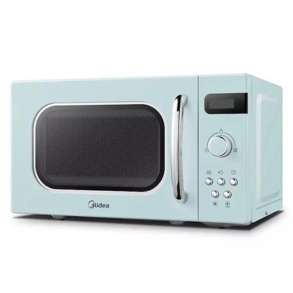 midea light green retro microwave oven