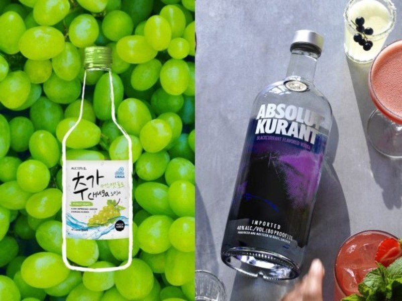 chuga green grape soju absolut kurant vodka collage cheap alcohol singapore