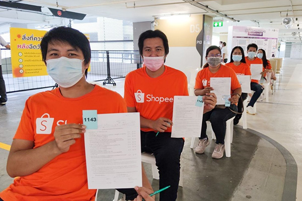 Providing vaccines for our Thailand employees in our frontline operations teams