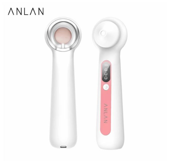anlan magnifier blackhead remover vacuum in white and pink 