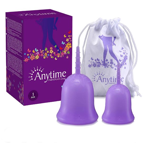anytime menstrual cup purple 