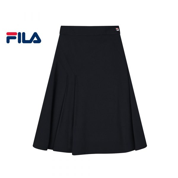 FILA Embroidered F-Box Logo Midi Skirt