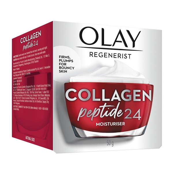 olay collagen peptide 24 moisturiser red