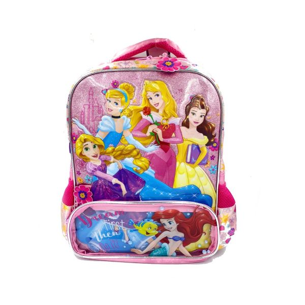 disney princess school bag belle cinderella ariel backpacks for girls