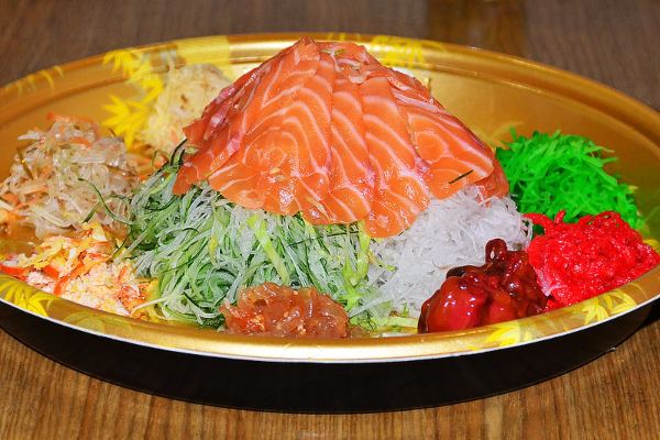 salmon sashimi lo hei best yusheng singapore