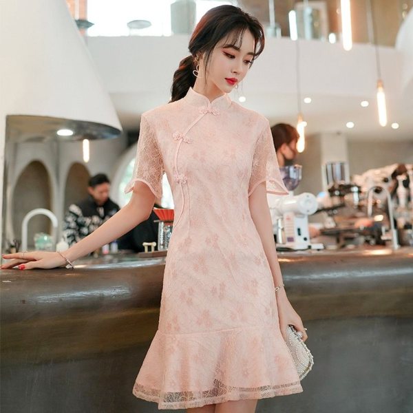 Fairy Lace Cheongsam Dress