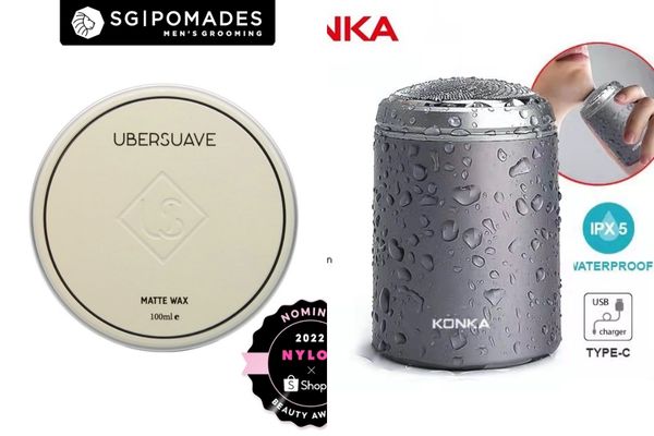 pomade and shaver for men