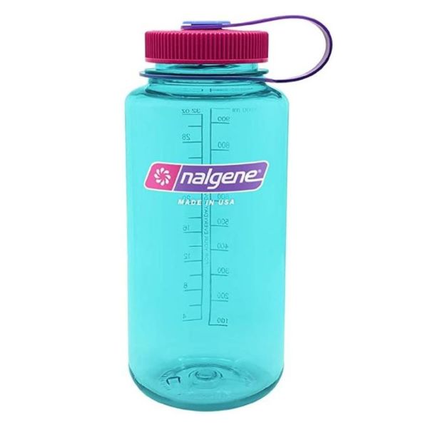 turquoise nalgene wide mouth bottle with pink cap best water bottle singapore