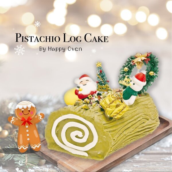 best christmas log cakes singapore happy oven pistachio