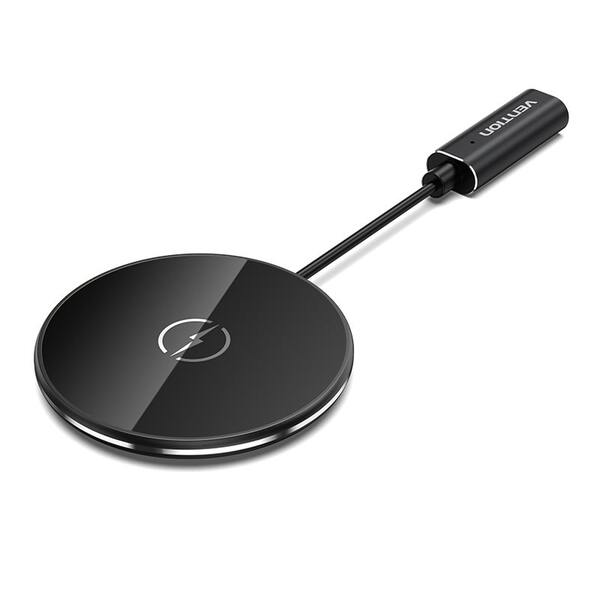 black magnetic wireless charger