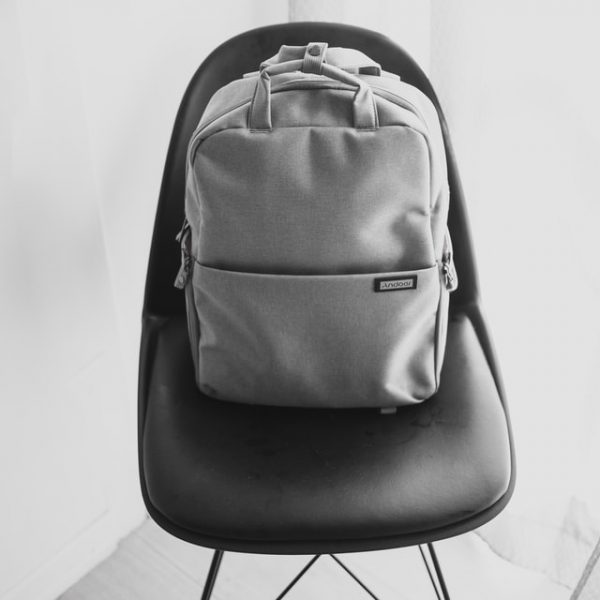 nylon school bag for kids primary 1 grey