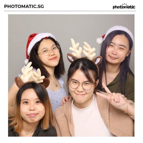 photomatic self photo studio singapore for friends and family photoshoot reindeer christmas props themes