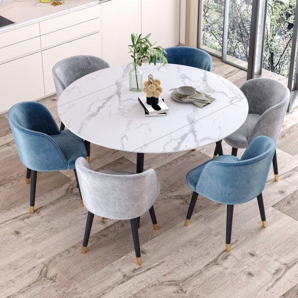 TLQ Sintered Stone Round Dining Table