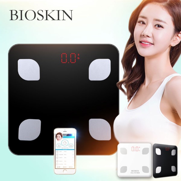bioskin smart body fat scale app sync bmr bmi fat body composition scale