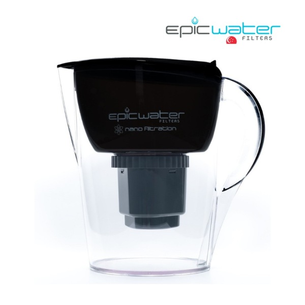 epic nano water filter jug for home black