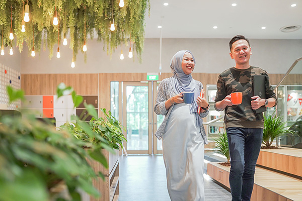 Mardhiyyah and Allan in office