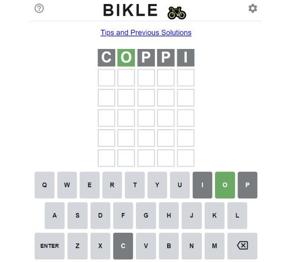 bikle wordle game for cycling enthusiasts