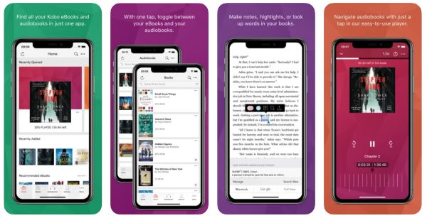 kobo books app screenshots