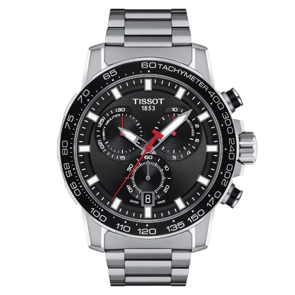 tissot luxury watch silver black face