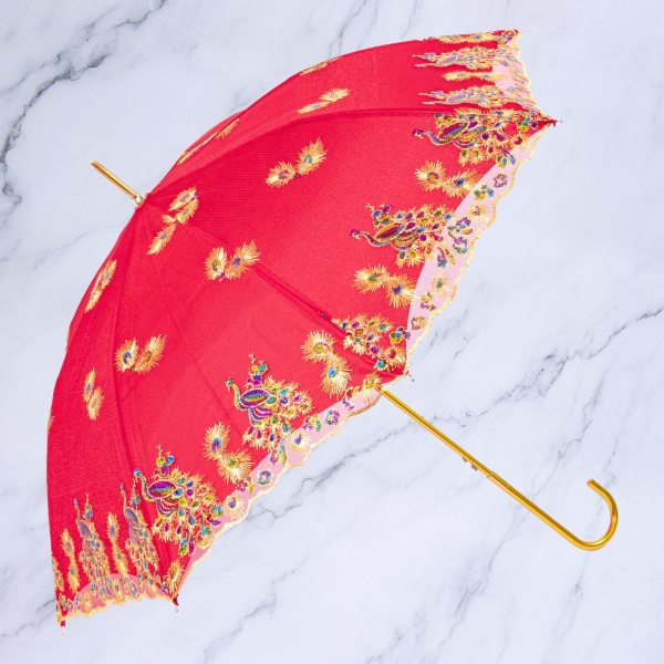 chinese wedding red umbrella hui li guo da li