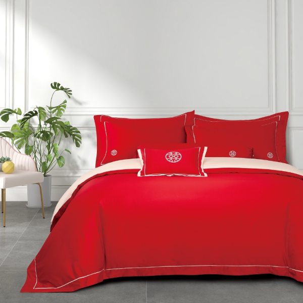 red wedding bedsheet set epitex