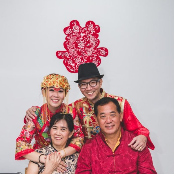 guo da li singapore chinese wedding family bride groom