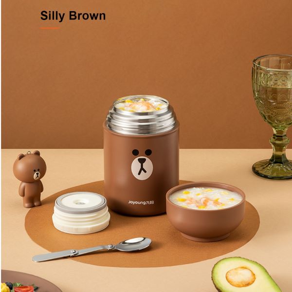joyoung line friends bear electric lunch box in brown with congee best lunch box singapore