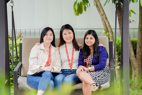 Joyce, Yi Ling and Suravi (left to right) from Finance Processes, Marketing Operations and Engineering respectively