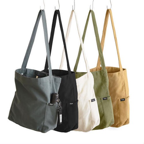 Rivers Shoulder Tote Bag grey black white yellow green