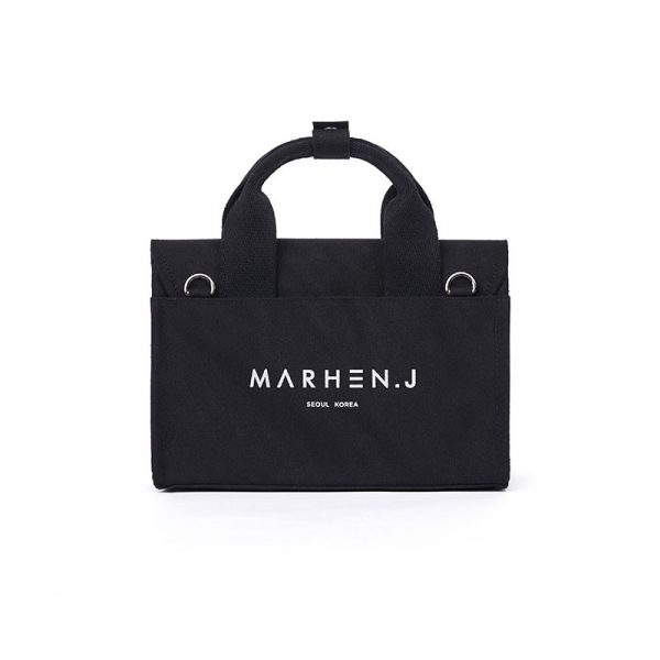 MARHEN.J Roy Nano All Black Korean Tote Bag