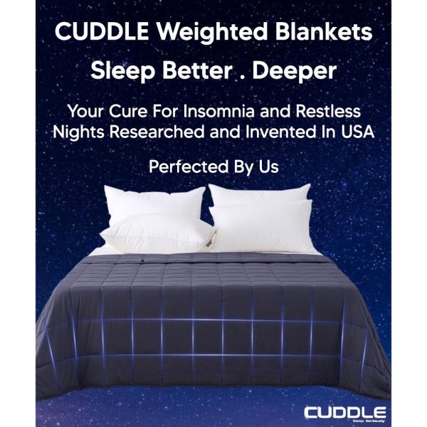 Cuddle Beddings Premium Weighted Blanket for insomnia deep therapy