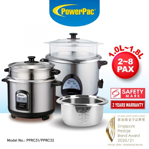 PowerPac Rice Cooker PPRC31/PPRC32