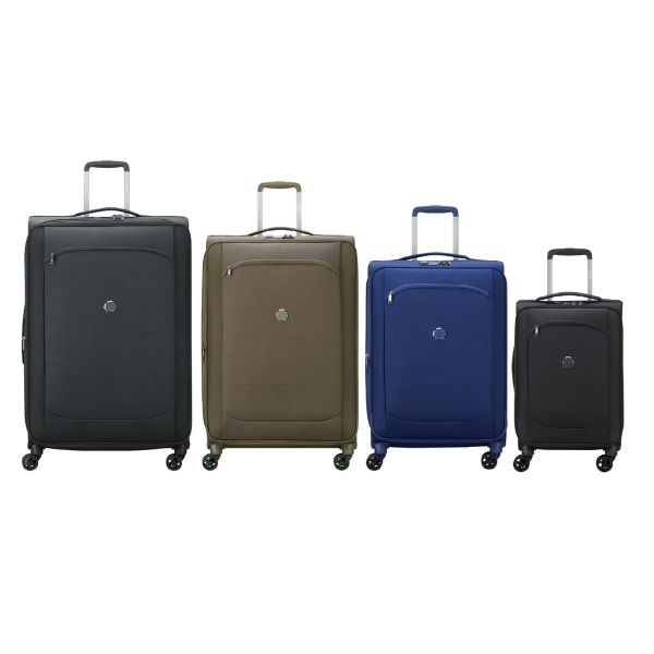 delsey montmarte air softside luggage in black, olive, blue best luggage singapore