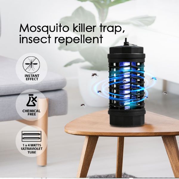 powerpac mosquito lamp trap black on wooden table best mosquito killer singapore