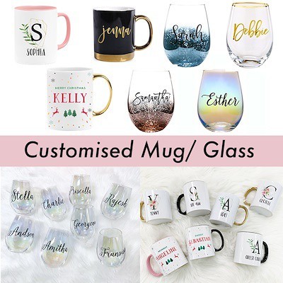 custom mug and glass