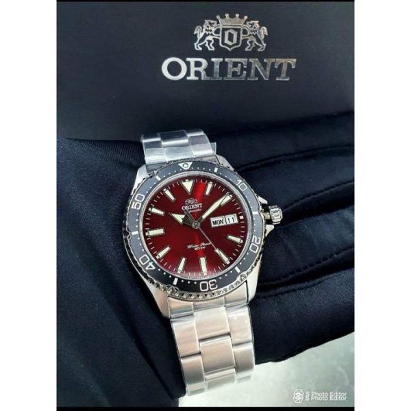 Orient Mako 3 Red Dial Diver Watch 