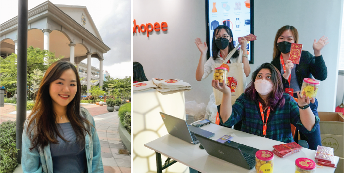 A Shopee intern and her team celebrate Chinese New Year Shopee work culture