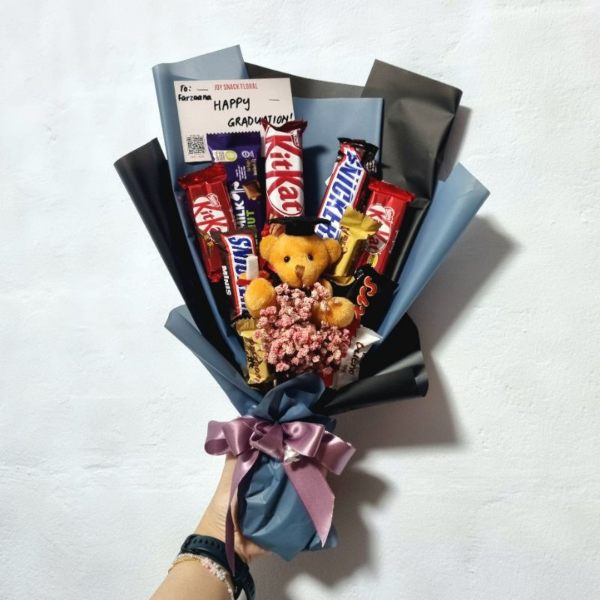 Bear Bouquet With Snacks graduation gift ideas