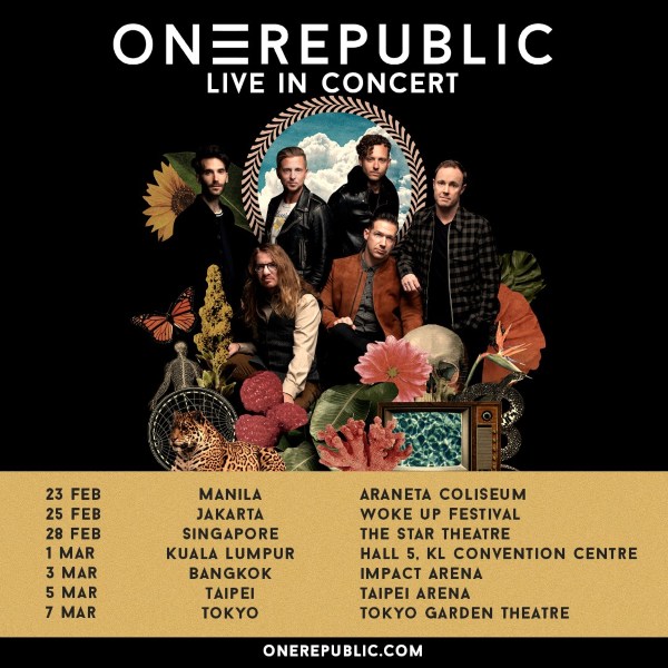 upcoming concerts singapore 2023 OneRepublic