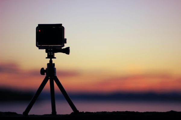 action camera on tripod facing sunset best action cameras
