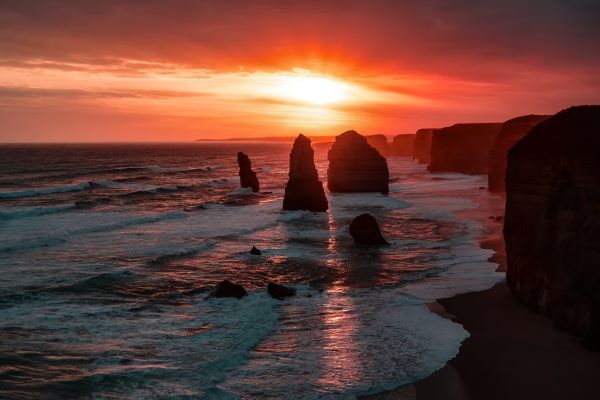 sunset at twelve apostles