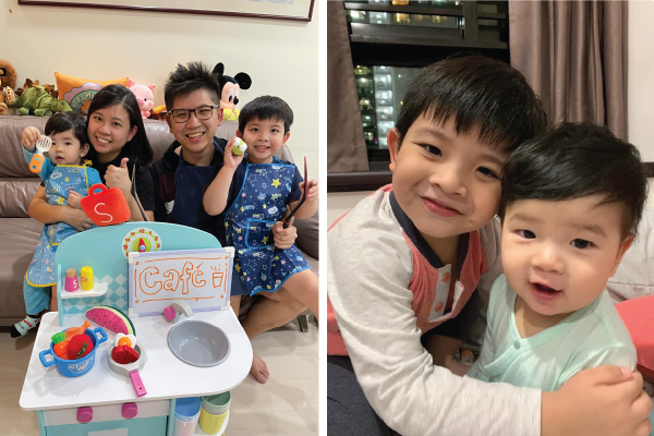 A Shopee dad from Singapore with his family during playtime Shopee work culture fathers