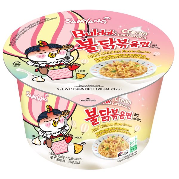 Samyang Hot Chicken Cream Carbonara best korean instant noodles