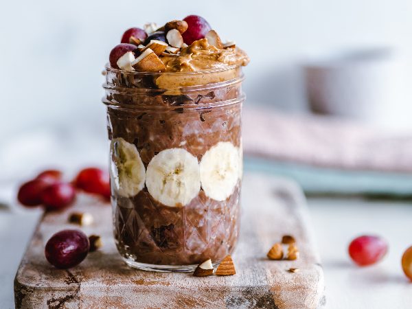 acai bowl loaded with cookie butter