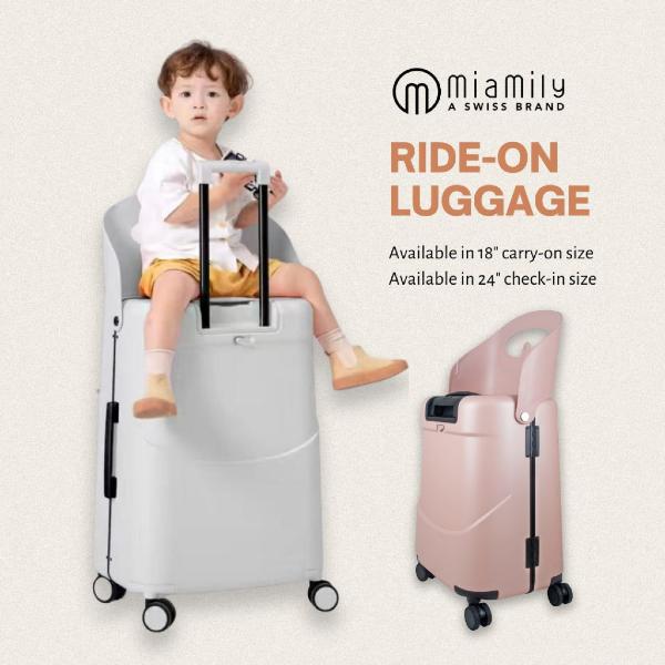 MiaMily Multicarry Best Carry On Luggage Singapore with Built-in Seat