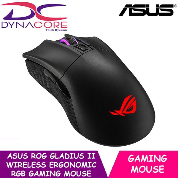 ASUS ROG Gladius II Wireless Ergonomic RGB Gaming Mouse